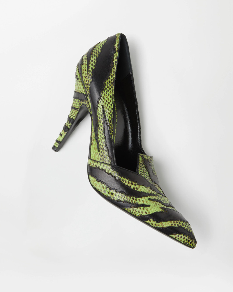 Tigre Python-Effect Leather Pumps 105 mm 3