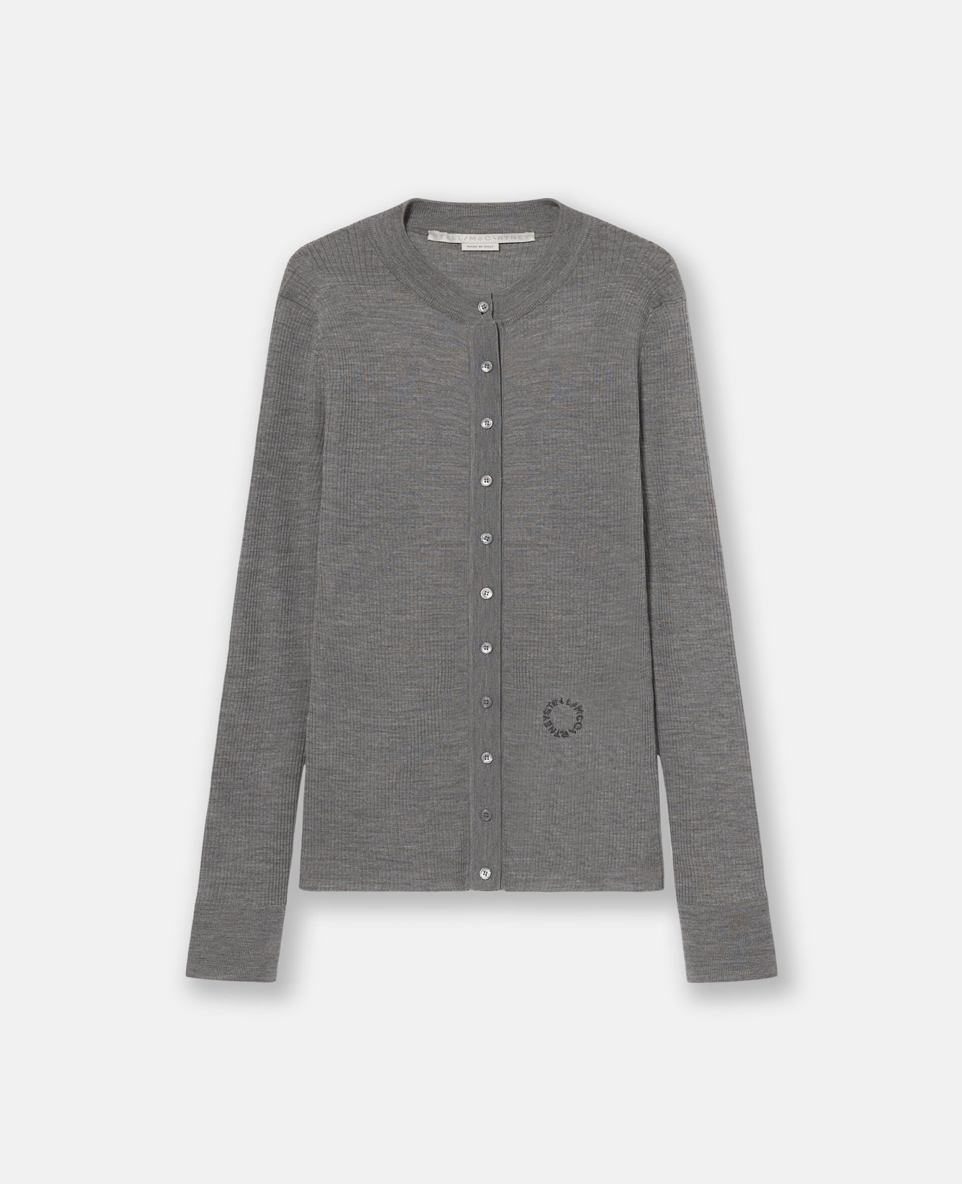 Crewneck Long-Sleeve Cardigan - 1