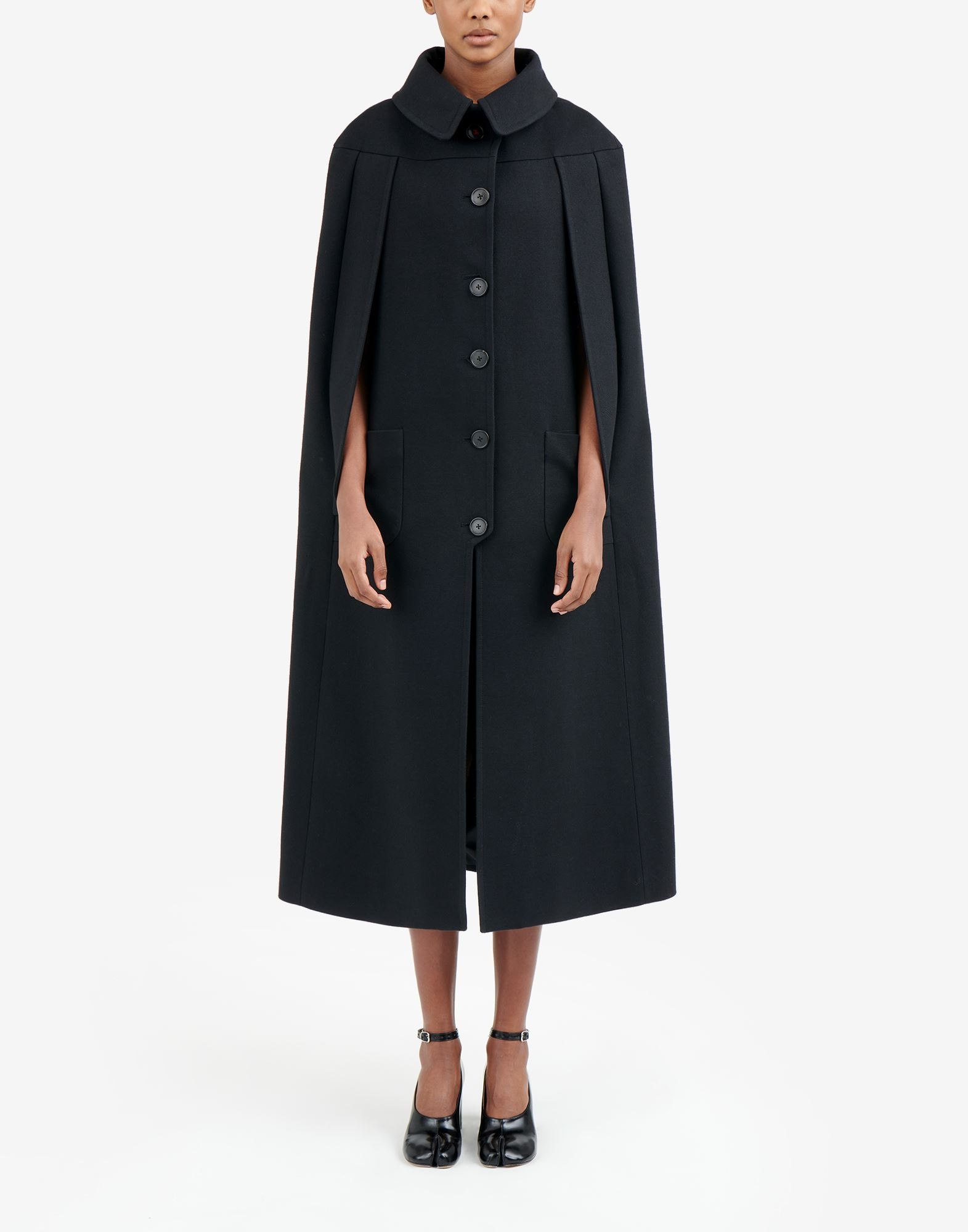 Shrug wool-cotton coat - 2