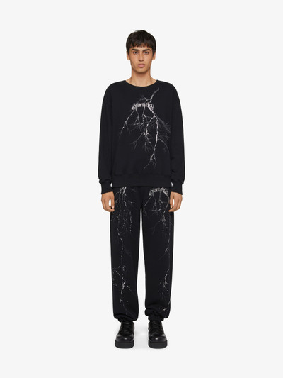 Givenchy JOGGER PANTS IN FLEECE WITH REFLECTIVE ARTWORK outlook