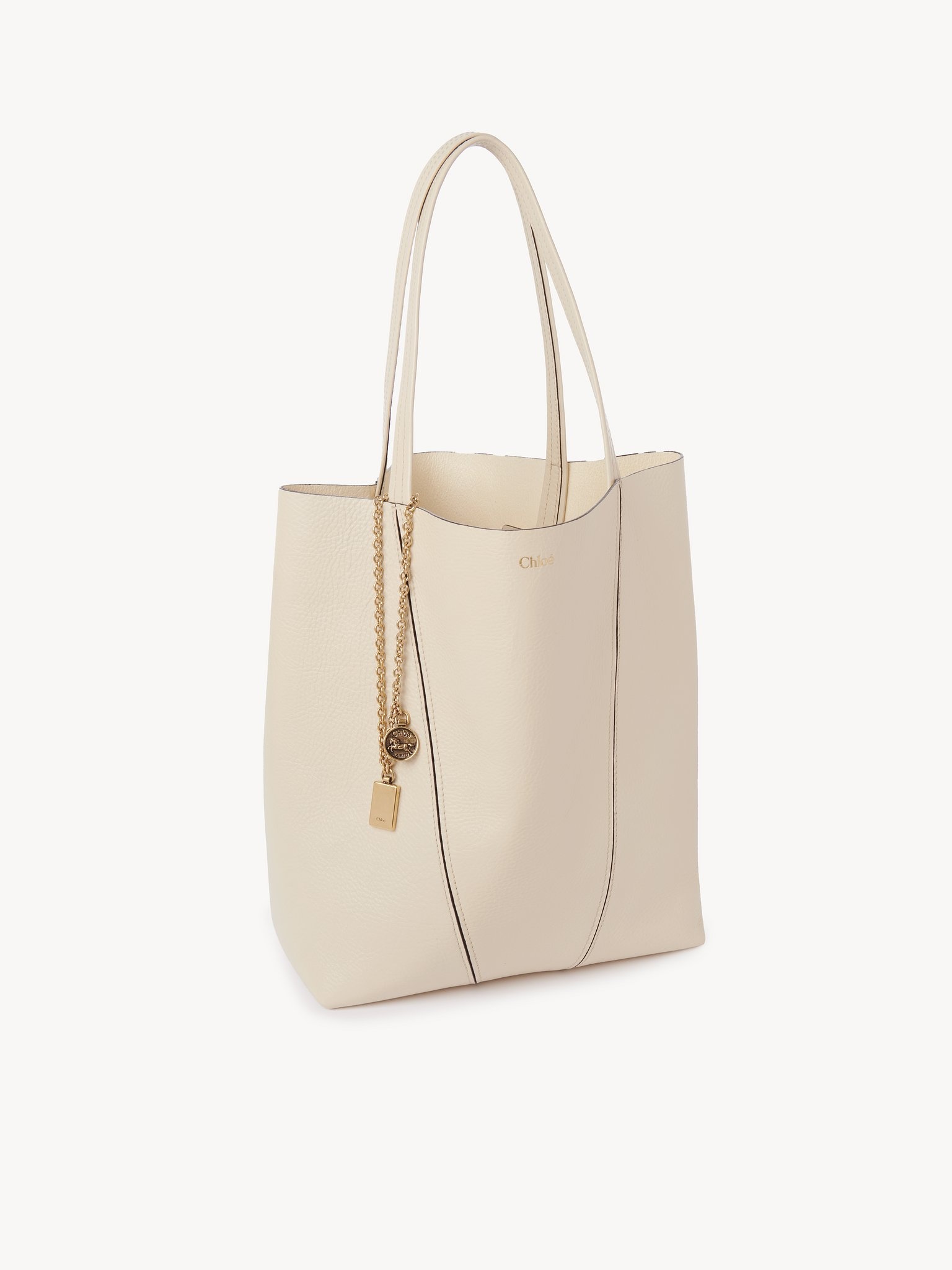 CHLOÉ SPIN TOTE BAG IN GRAINED LEATHER - 5