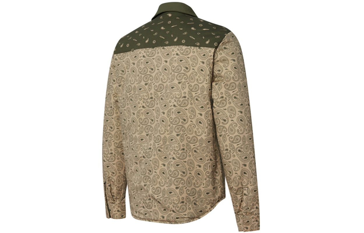 PUMA Paisley Woven Reversible Shacke Shirt 'Tan Green' 534972-12 - 2