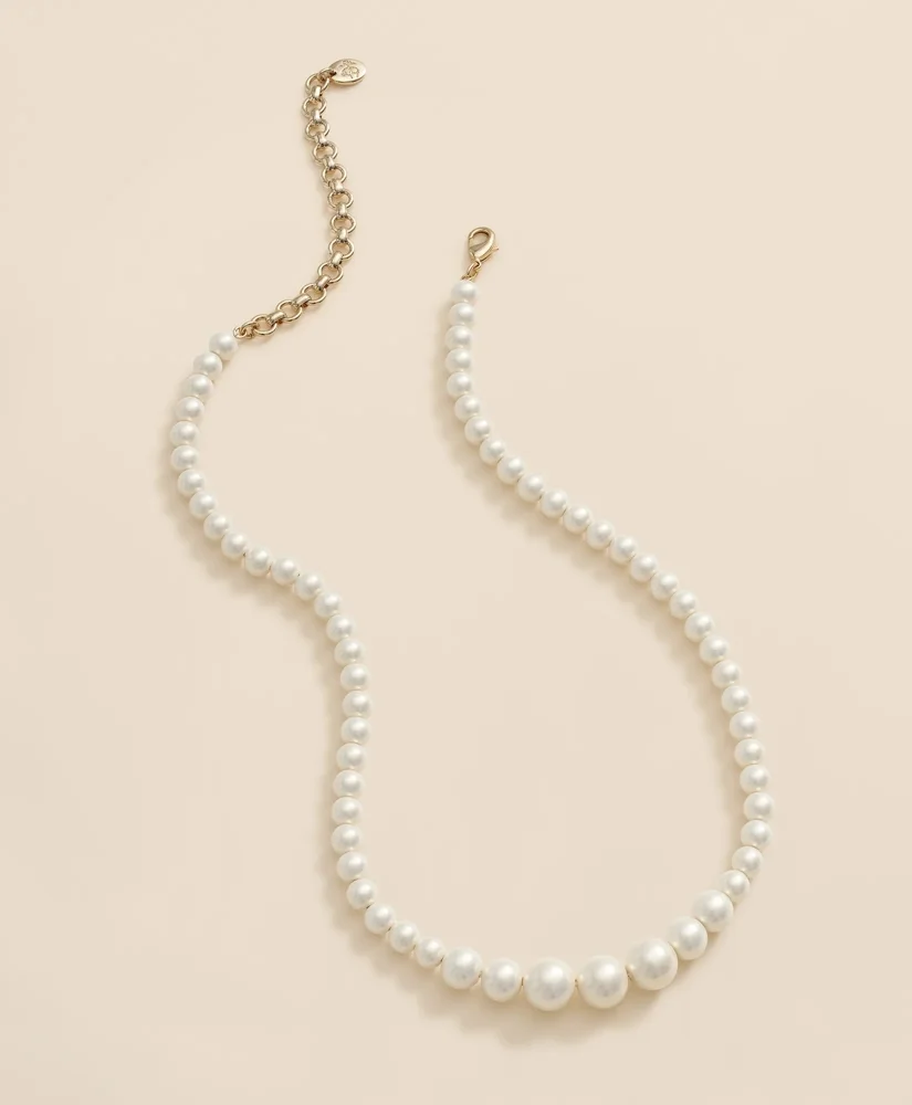 Faux-Pearl Gold-Plated Necklace - 1