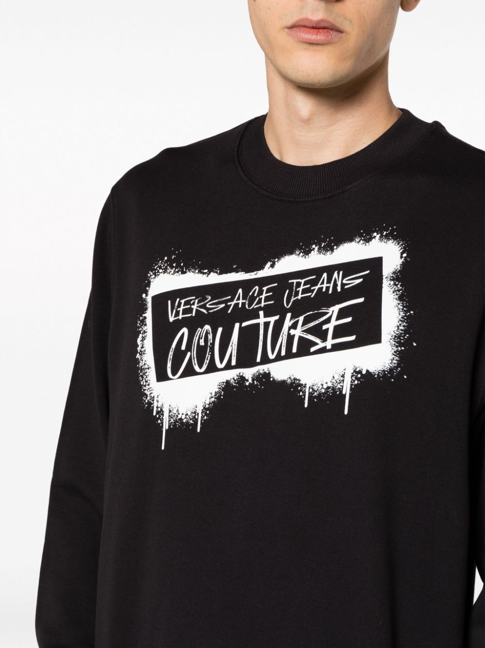 logo-print cotton sweatshirt - 5