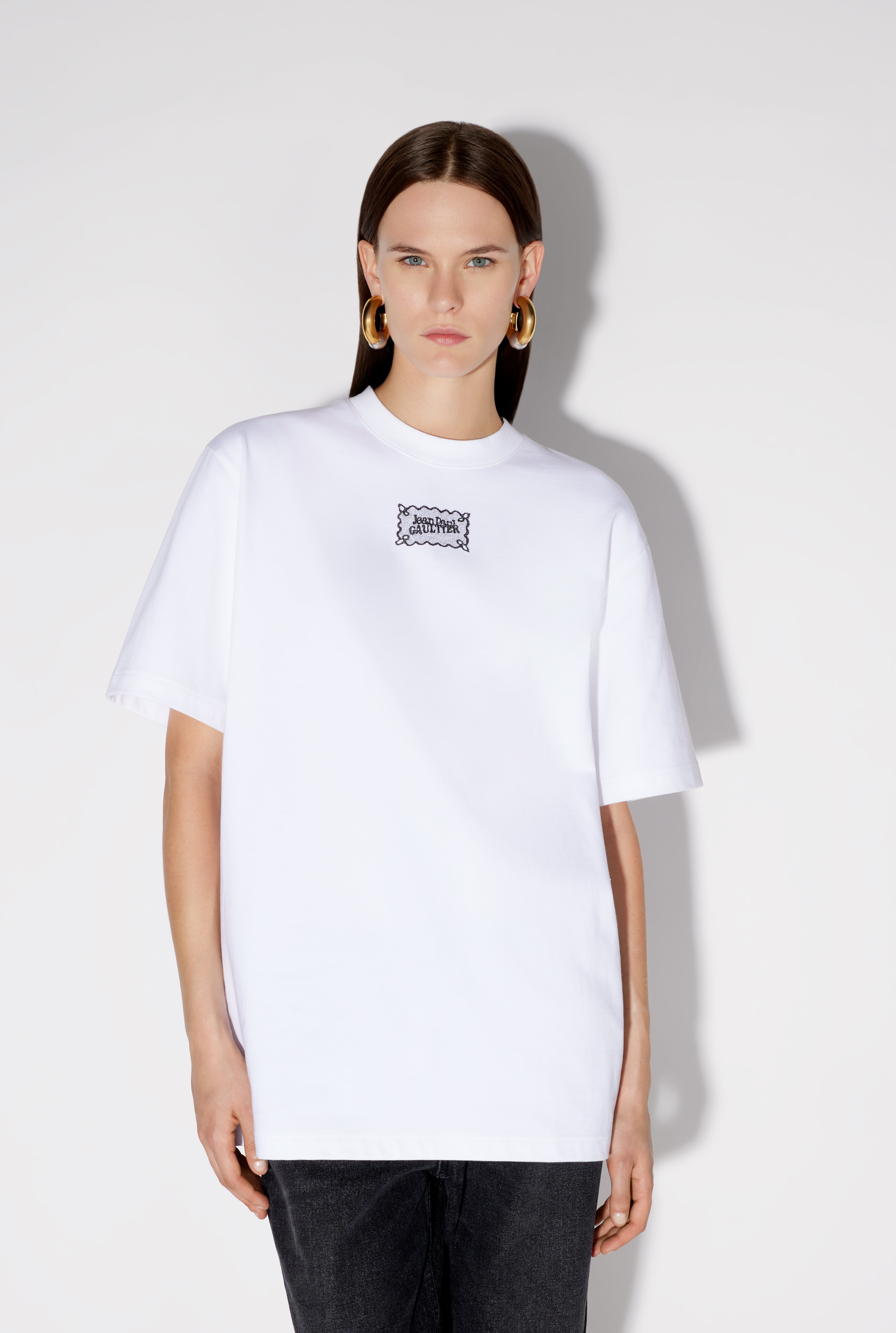 THE LARGE WHITE JEAN PAUL GAULTIER LABEL T-SHIRT - 4