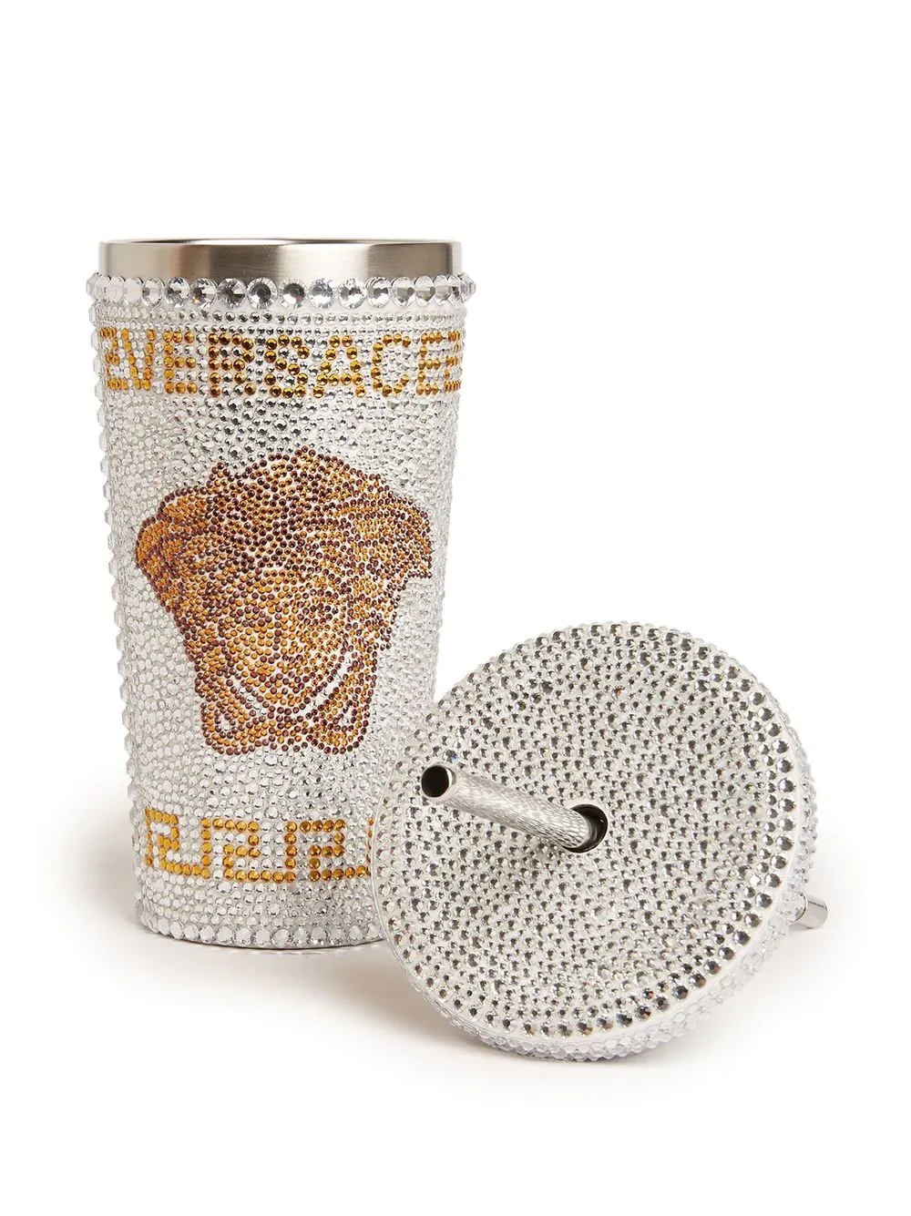 Medusa crystal-embellished travel cup - 5