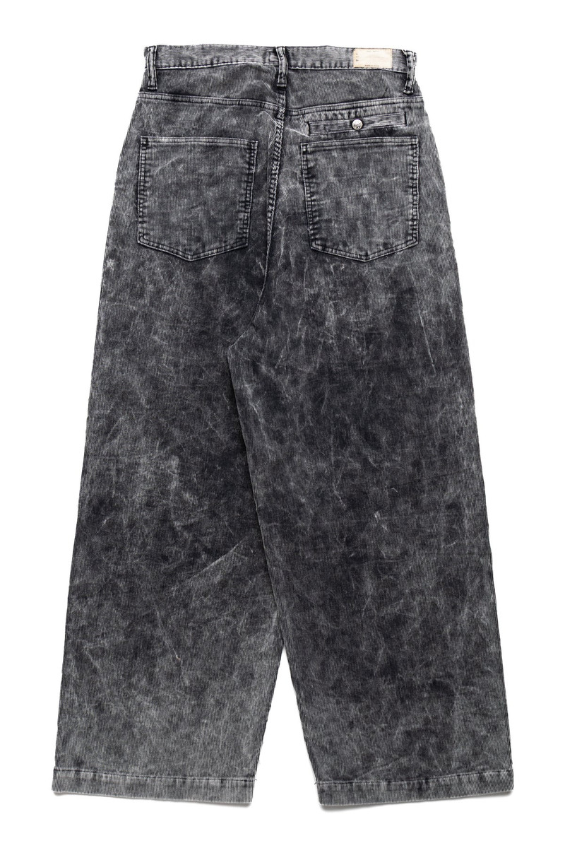 Kapital 14W Corduroy BOOGIE-DAY PORT Baggy Pants (Dirty Dyed) - Black outlook