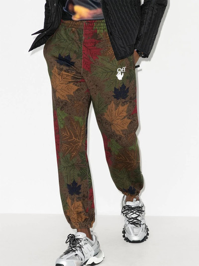 Off-White slim-fit autumn leaves trousers outlook