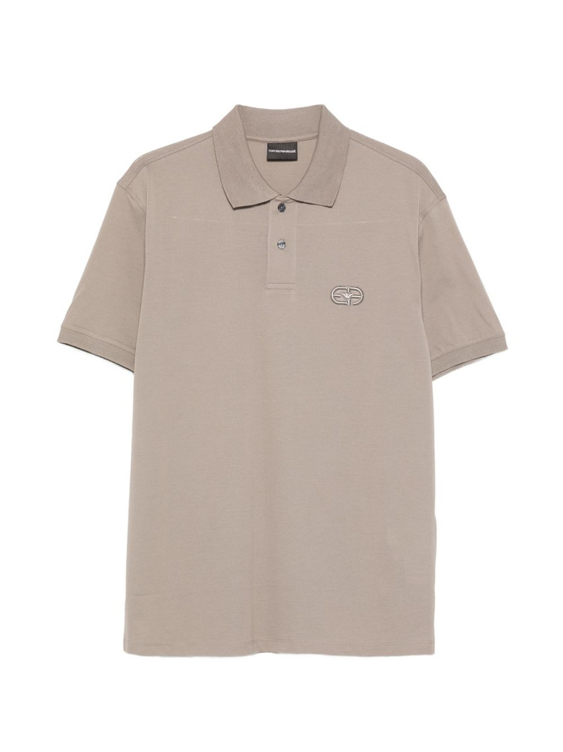 logo-embroidered polo shirt 1