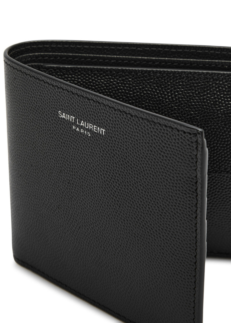 Saint Laurent East/west Pebbled Leather Wallet 1
