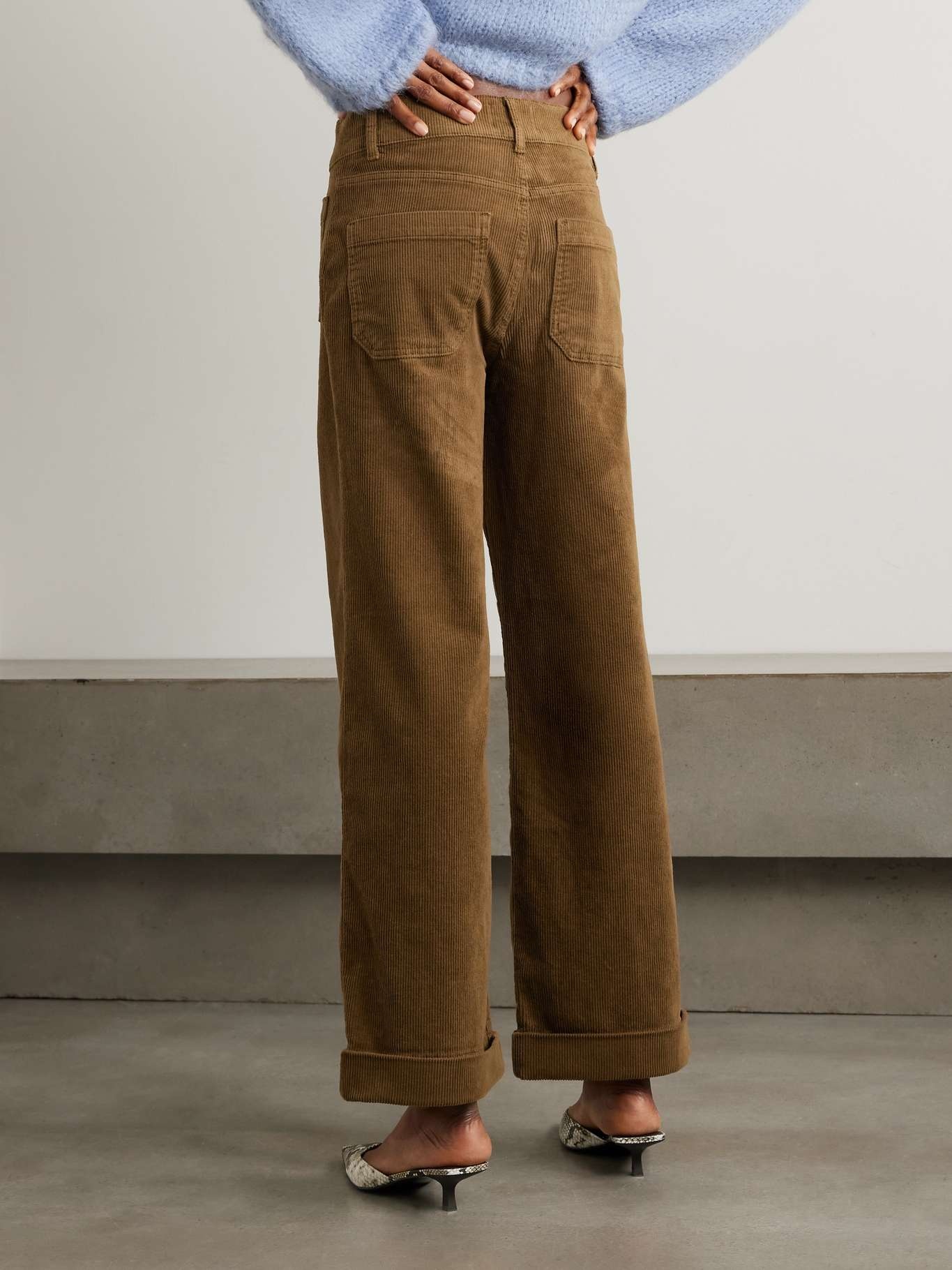 The 70s cropped cotton-blend corduroy wide-leg pants - 3