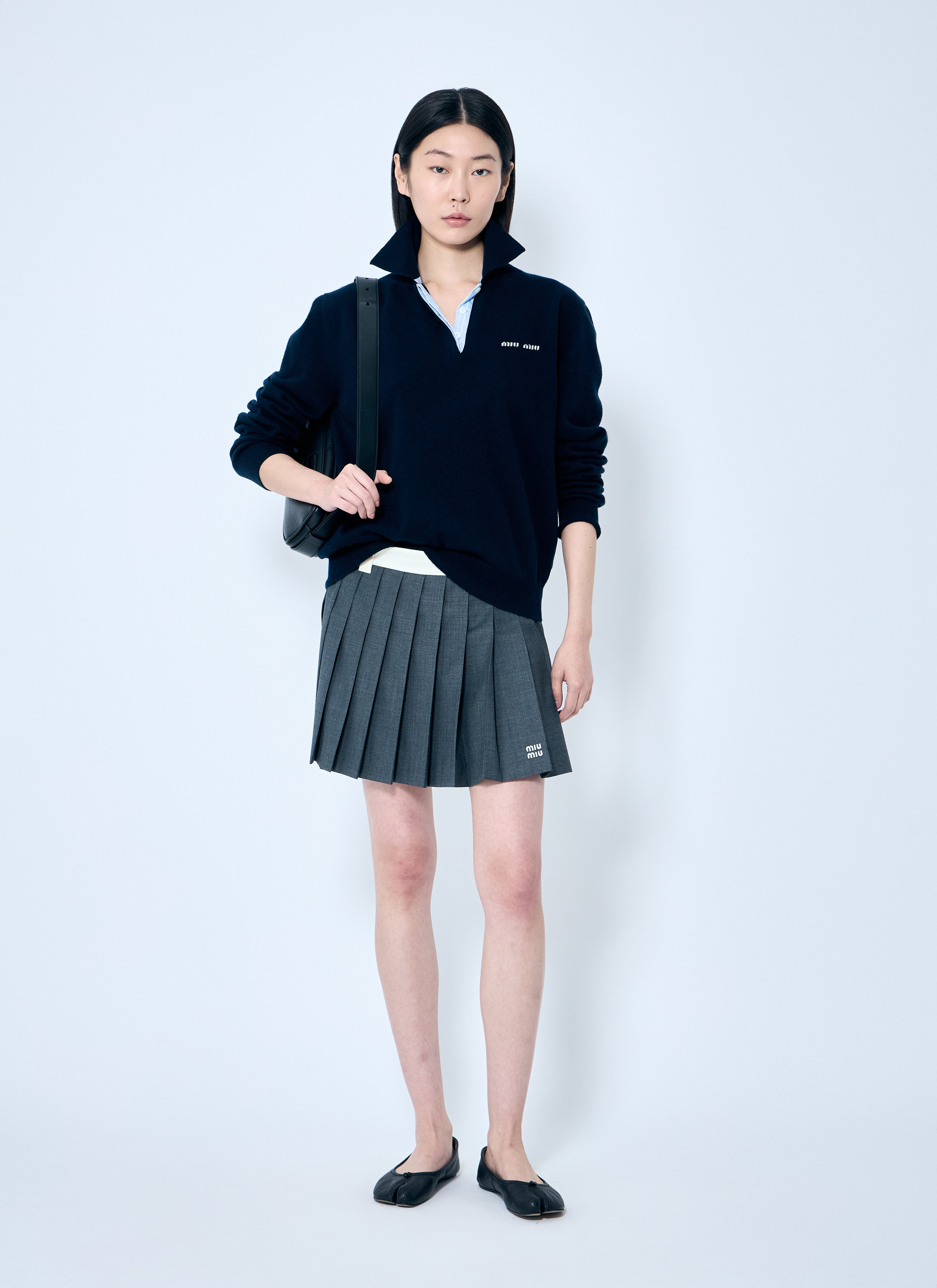 Miu Miu Women Pleated Mini Skirt - 2