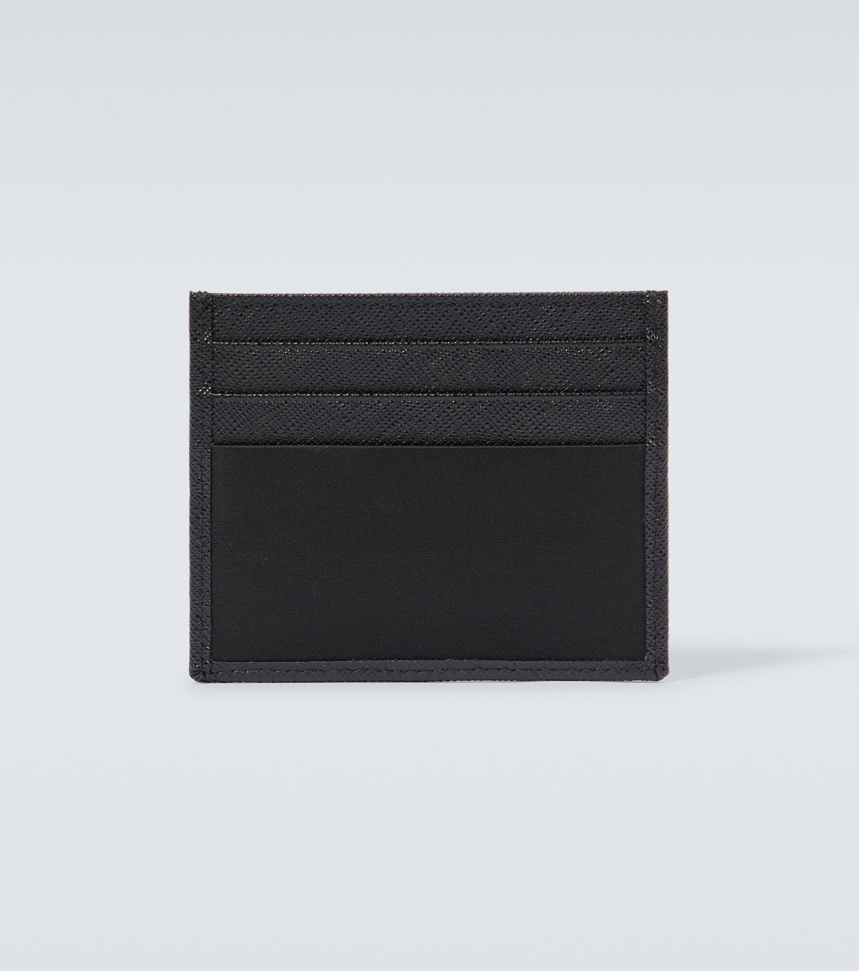 Re-Nylon leather-trimmed card holder - 2