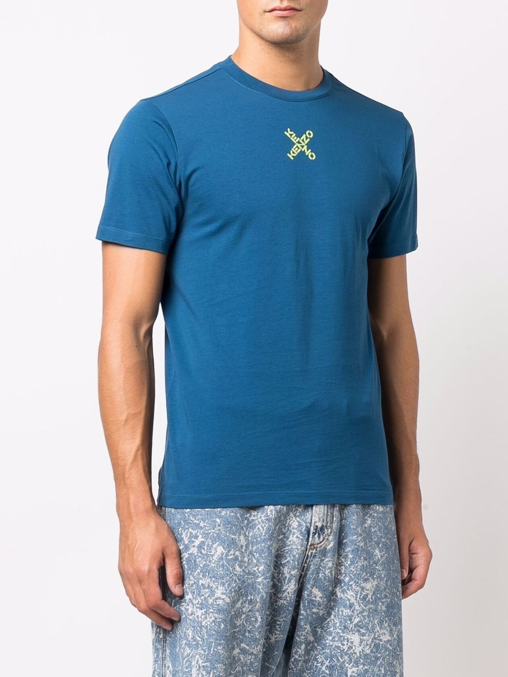 cross-logo print T-shirt - 3