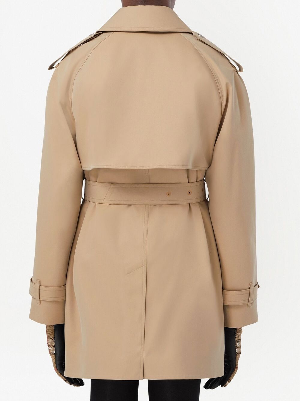 bonded cotton gabardine trench coat - 4