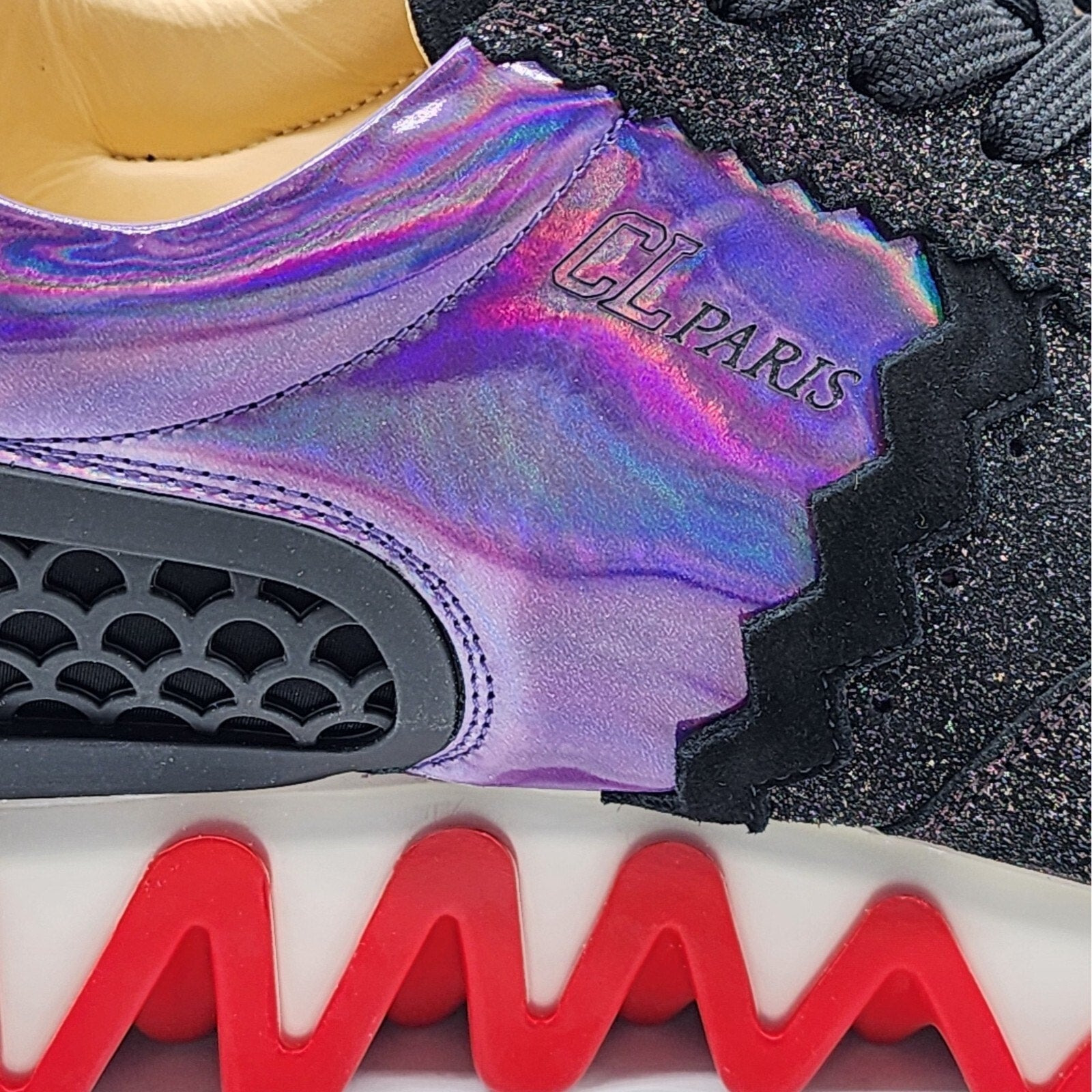Christian Louboutin Loubishark Glitter Iridescent Sneakers EU 44 US 11 - 10