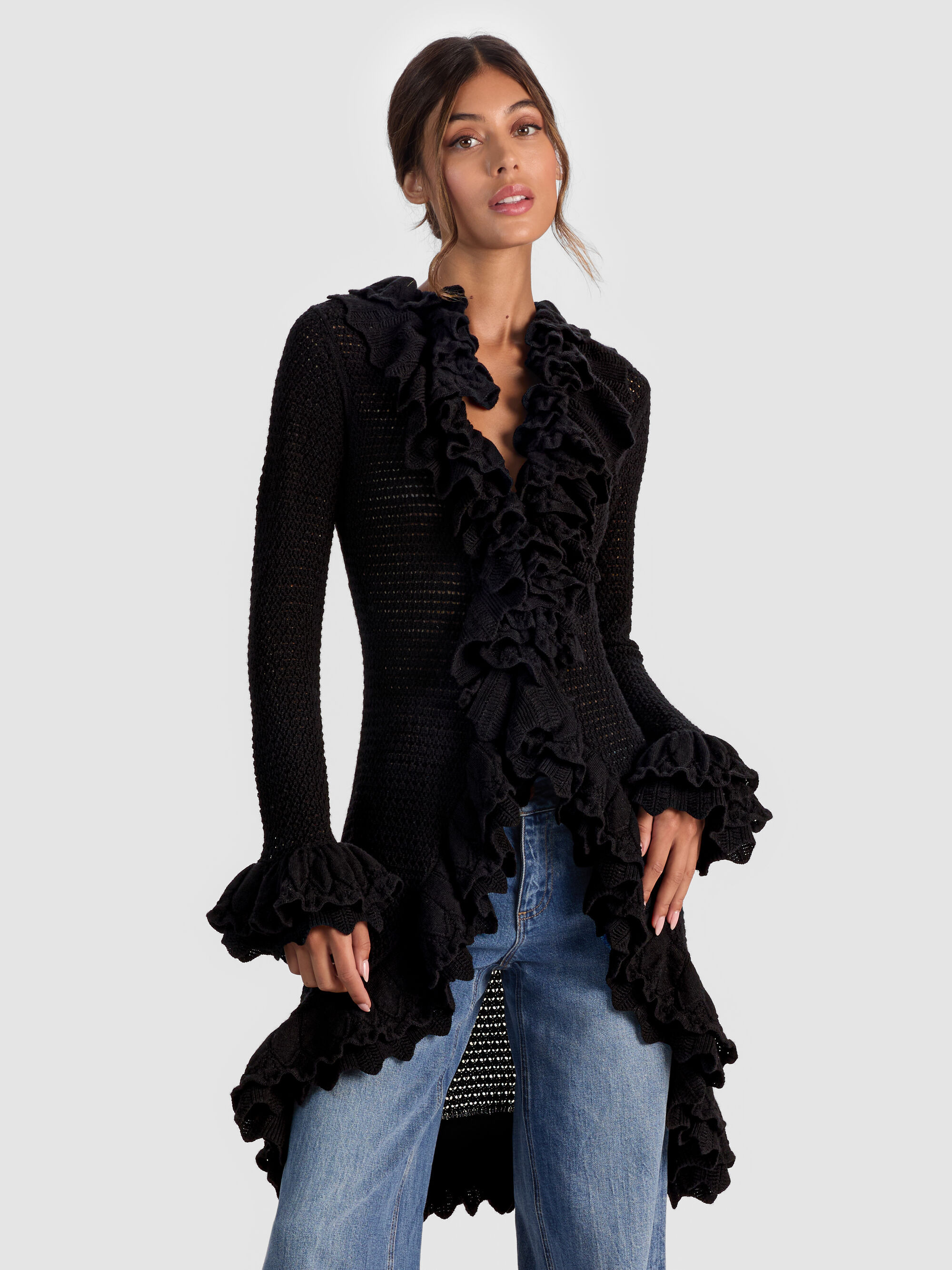 YARA RUFFLE CARDIGAN - 2