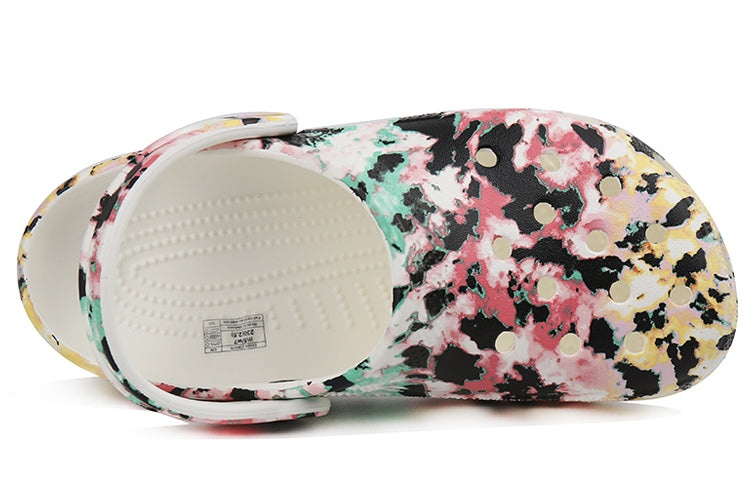 Crocs Classic Pattern Shoe Multi-Color Splicing Unisex 'Black Pink Green' 206479-928 - 3