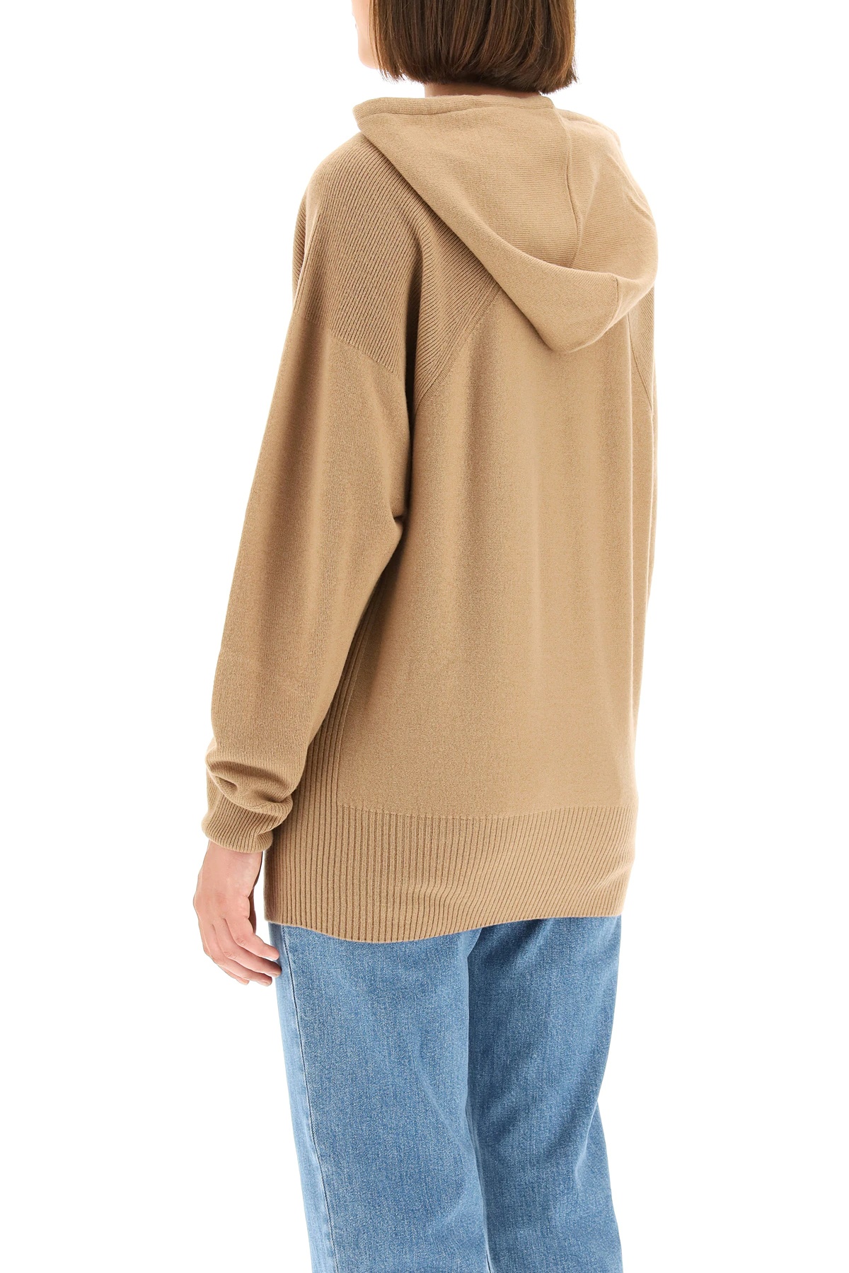 WOOL SWEATSHIRT WITH HOODIE - 4