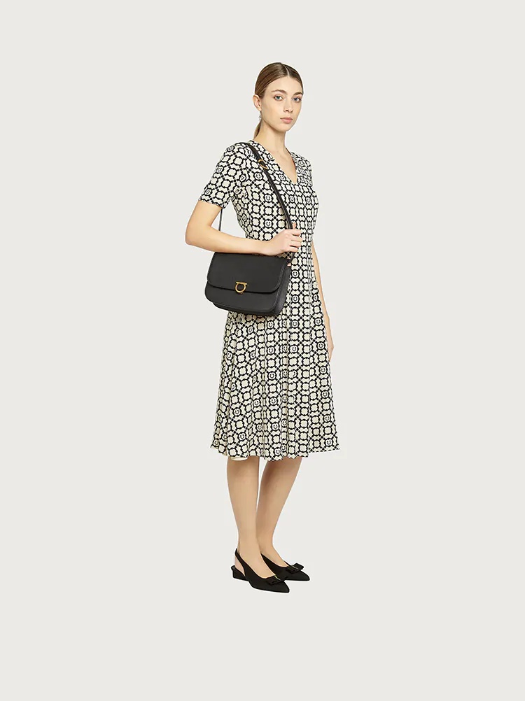 GANCINI ROUNDED FLAP BAG - 5
