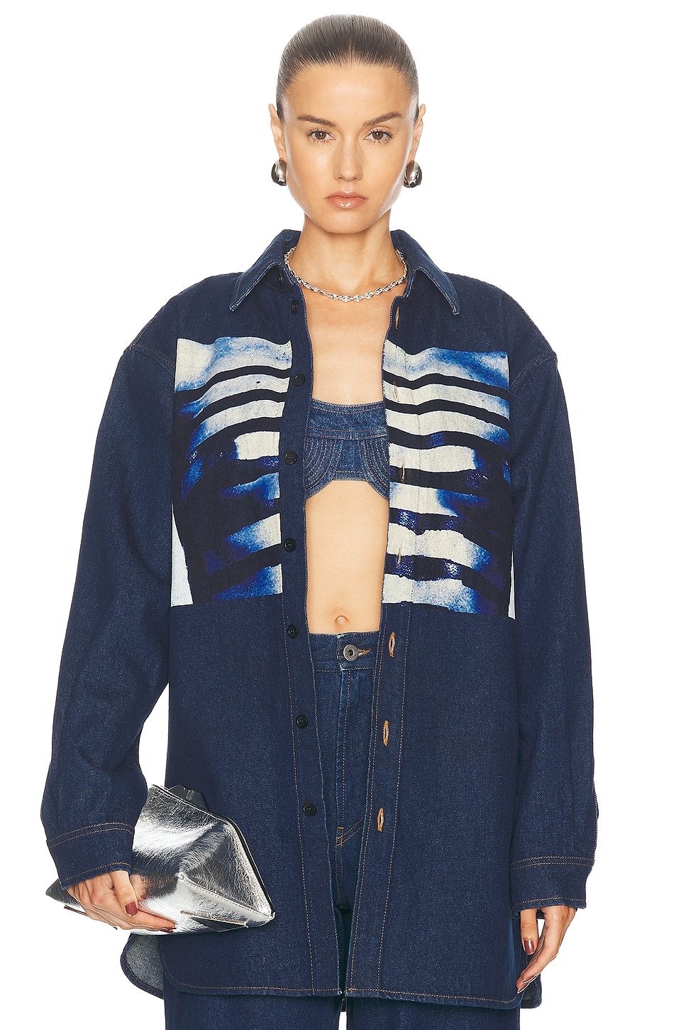 Body Mariniere Denim Printed Shirt - 1