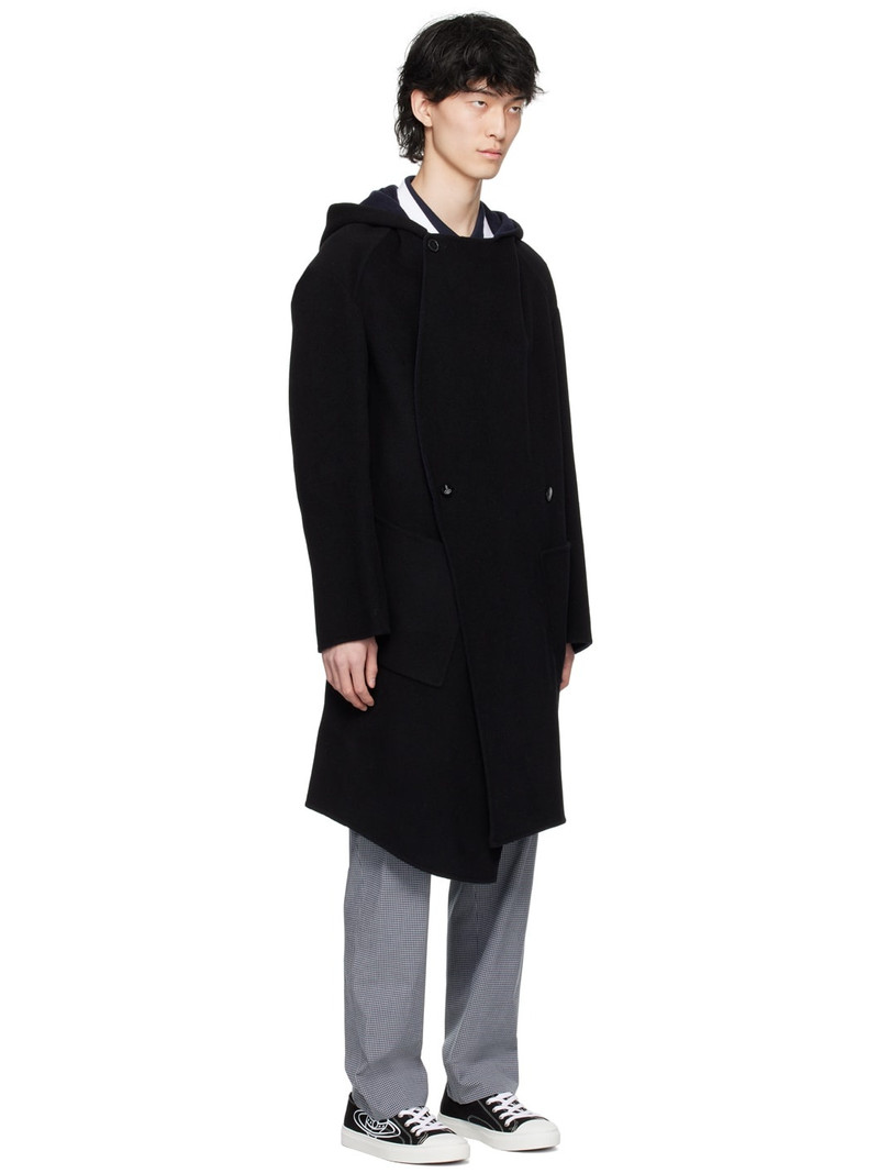 Vivienne Westwood Black & Navy Double-Breasted Reversible Coat outlook