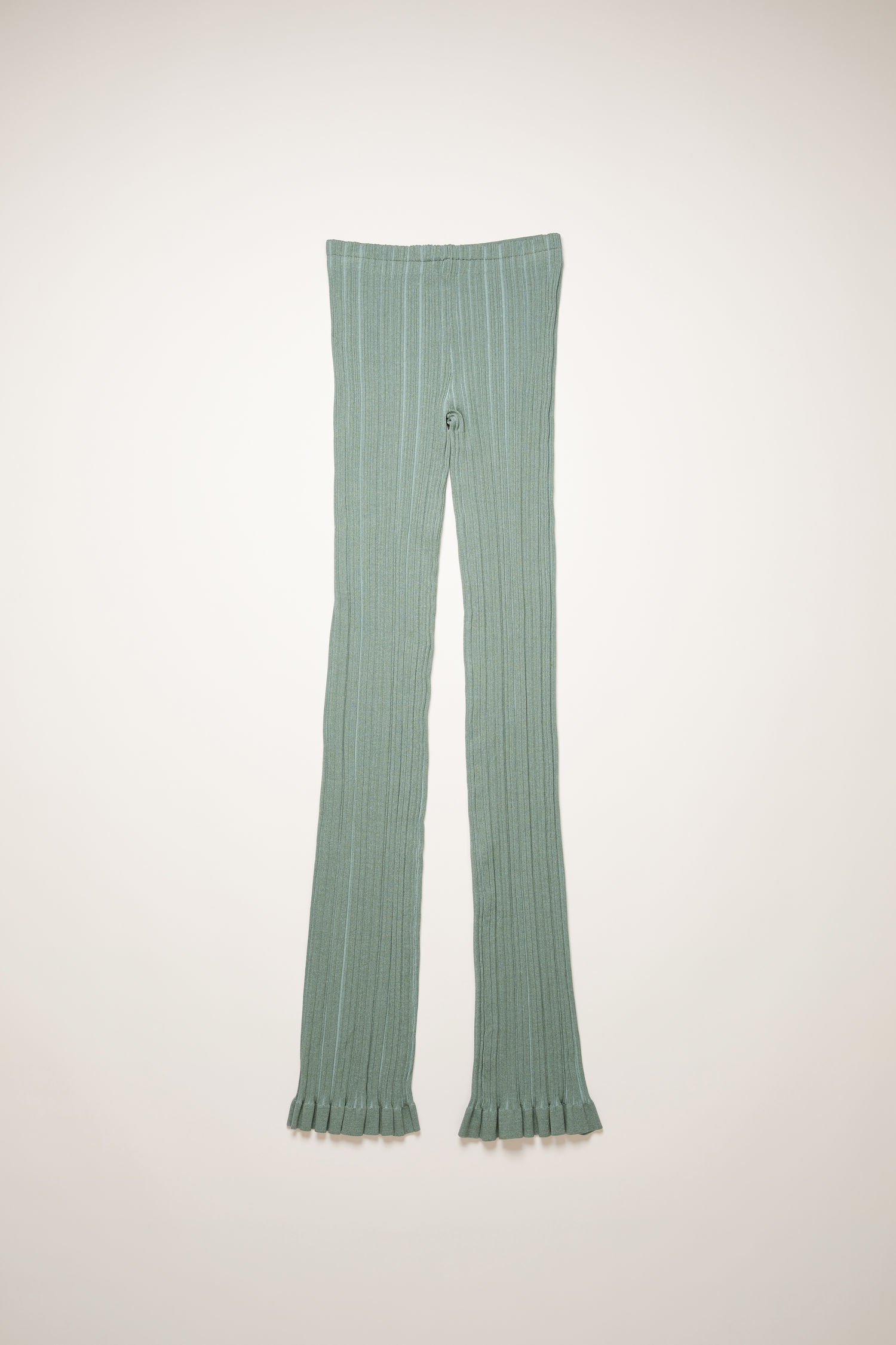 Ribbed trousers dusty green - 1