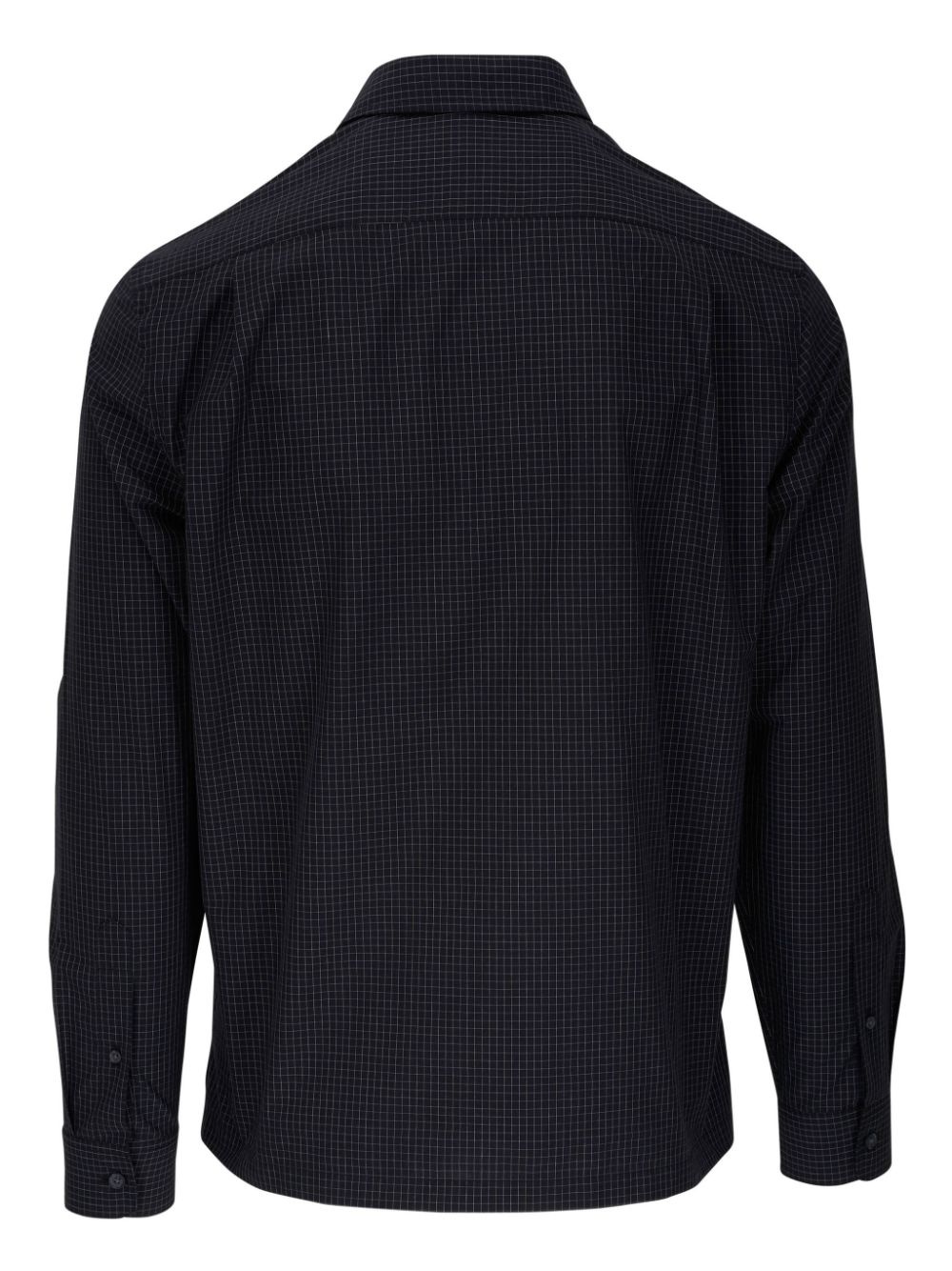 checkered spread-collar shirt - 2
