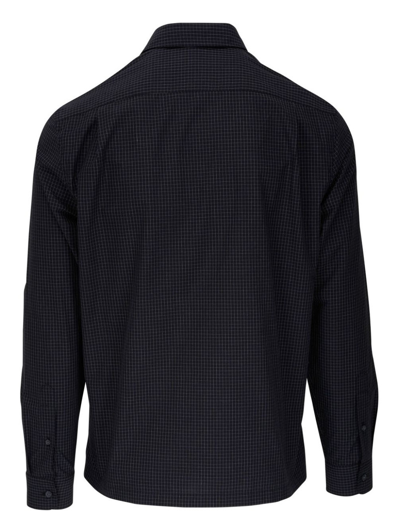 Vince checkered spread-collar shirt outlook