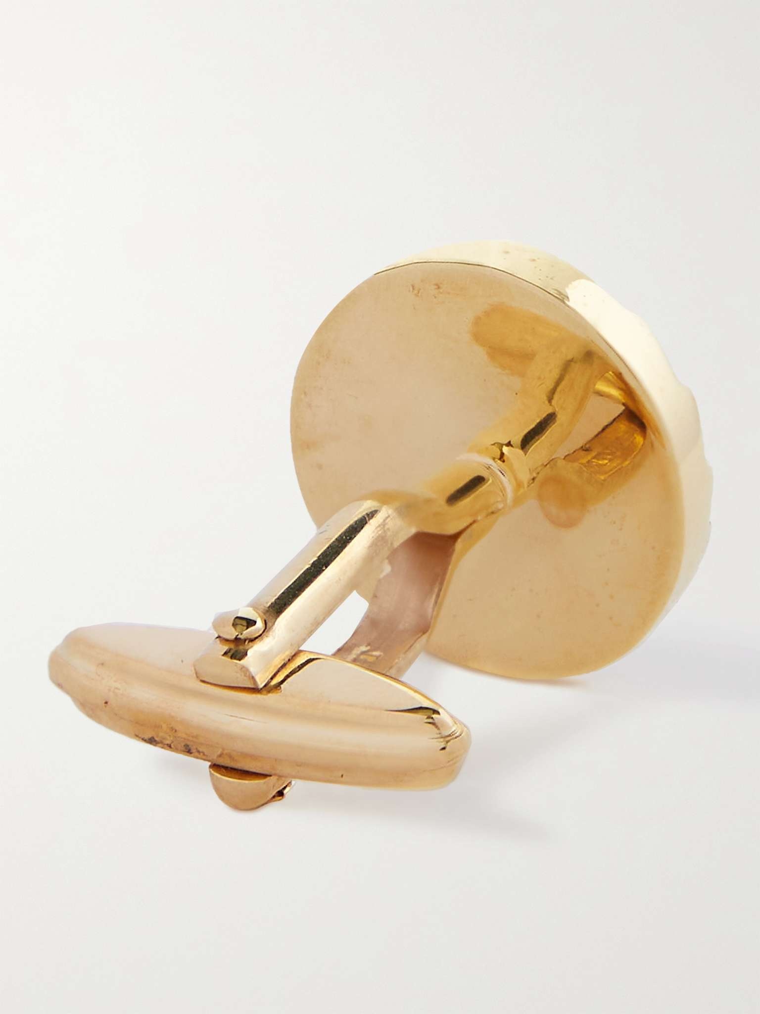 Textured Gold-Plated Cufflinks - 3