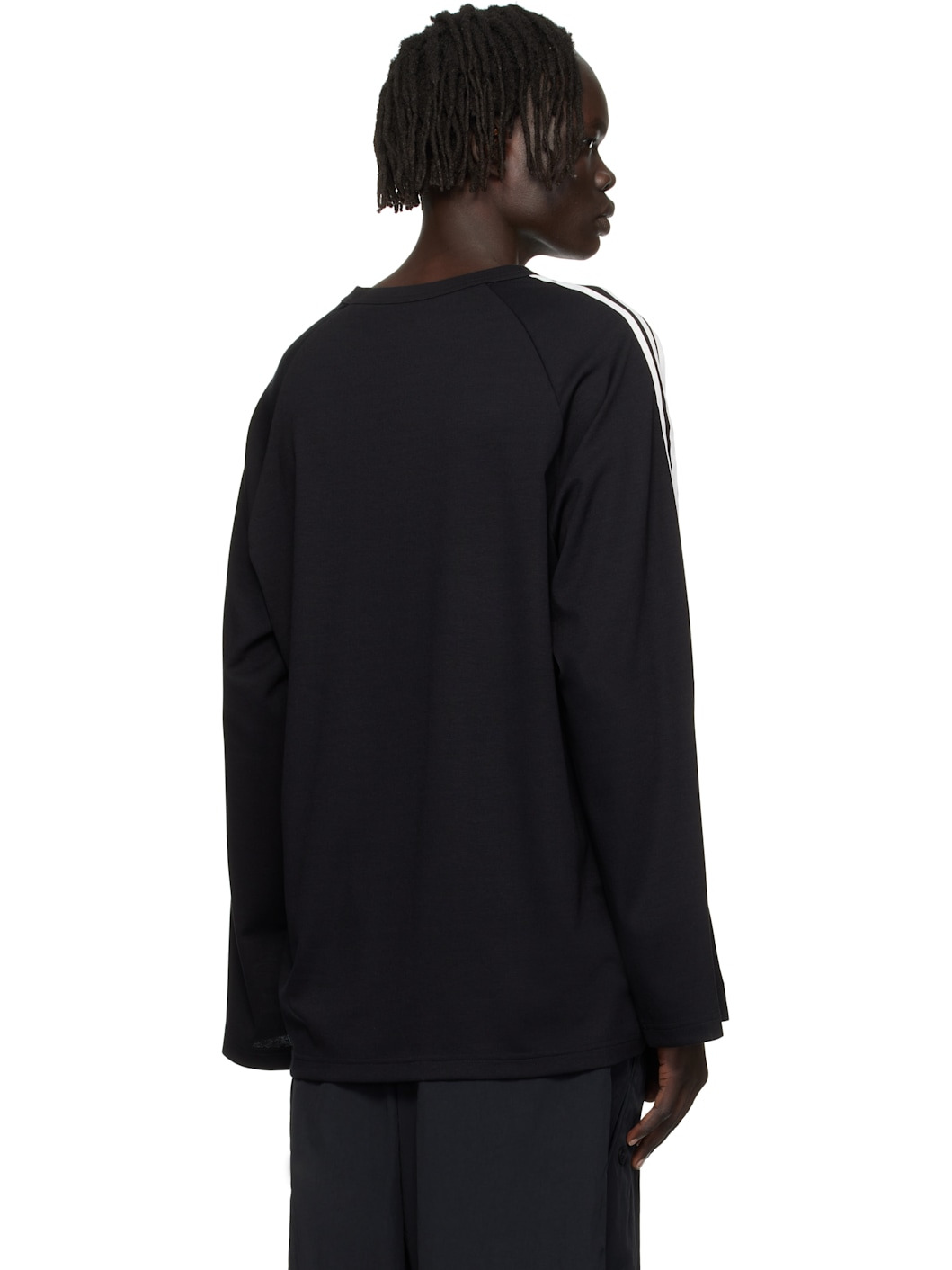Black Long Sleeve 3-Stripes T-shirt - 3