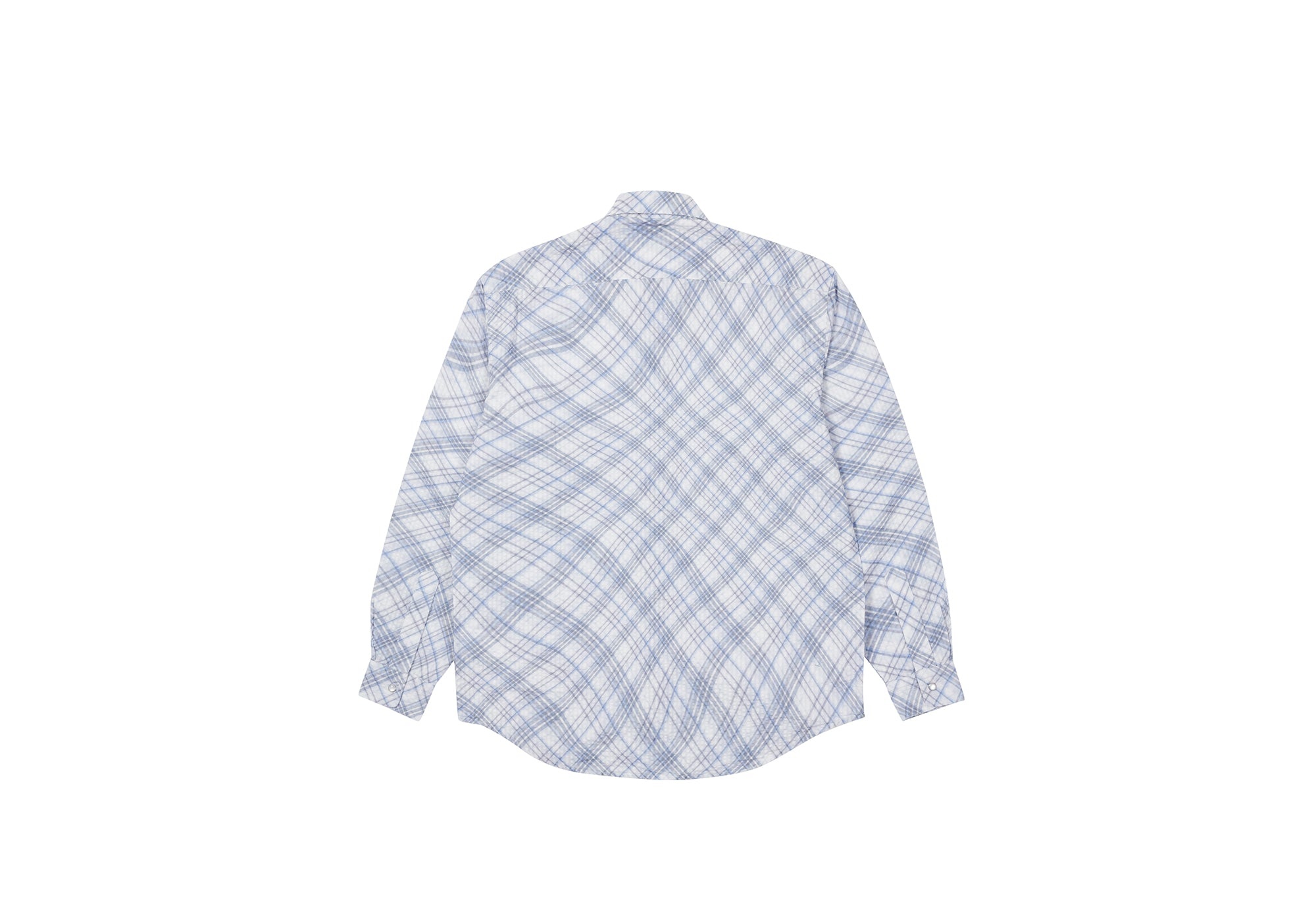WARP CHECK SHIRT BLUE - 2