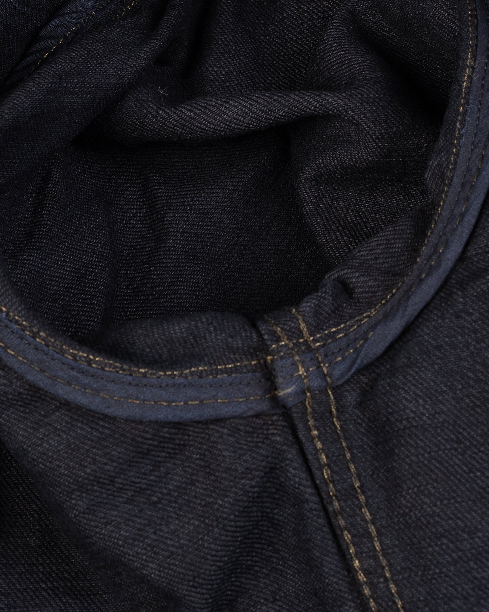 IHSH-293-OD 18oz Vintage Selvedge Denim CPO Shirt - Indigo Overdyed Black - 15