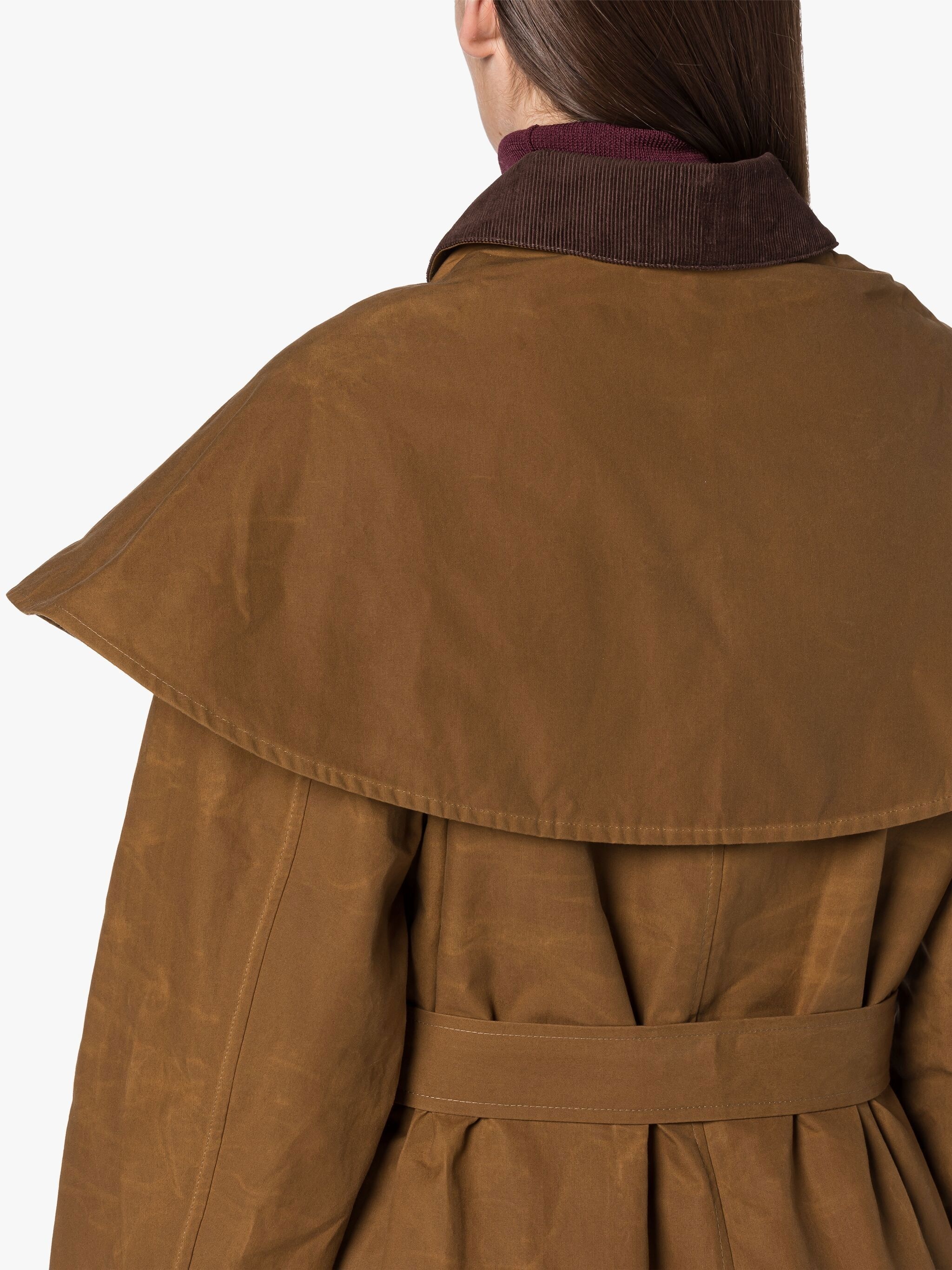 WILMA BROWN WAXED COTTON COAT - 6