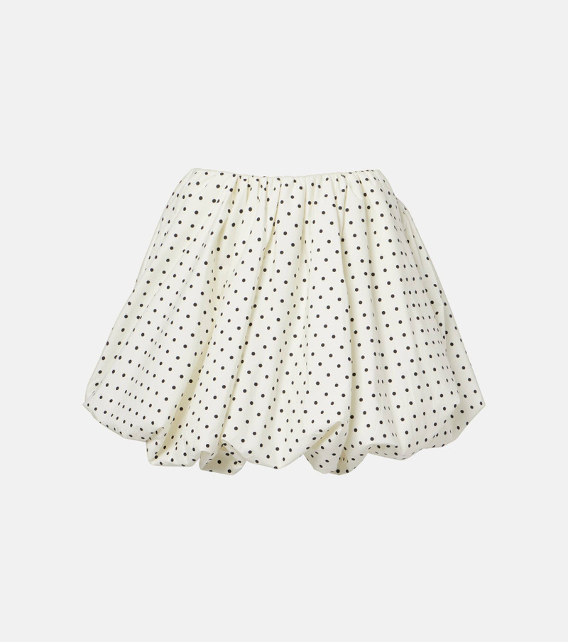 Balloon polka-dot poplin miniskirt 1