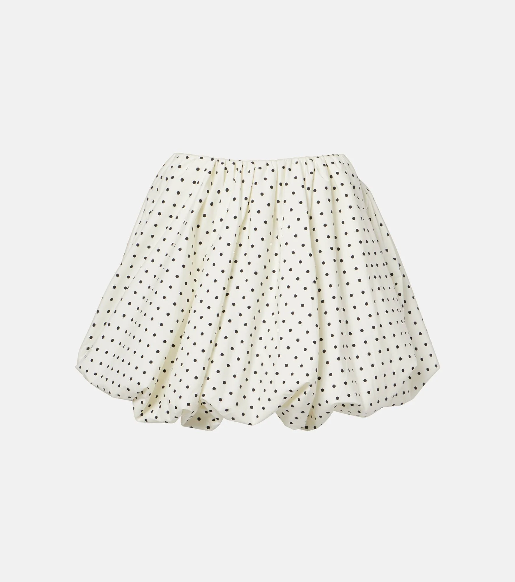Balloon polka-dot poplin miniskirt - 1