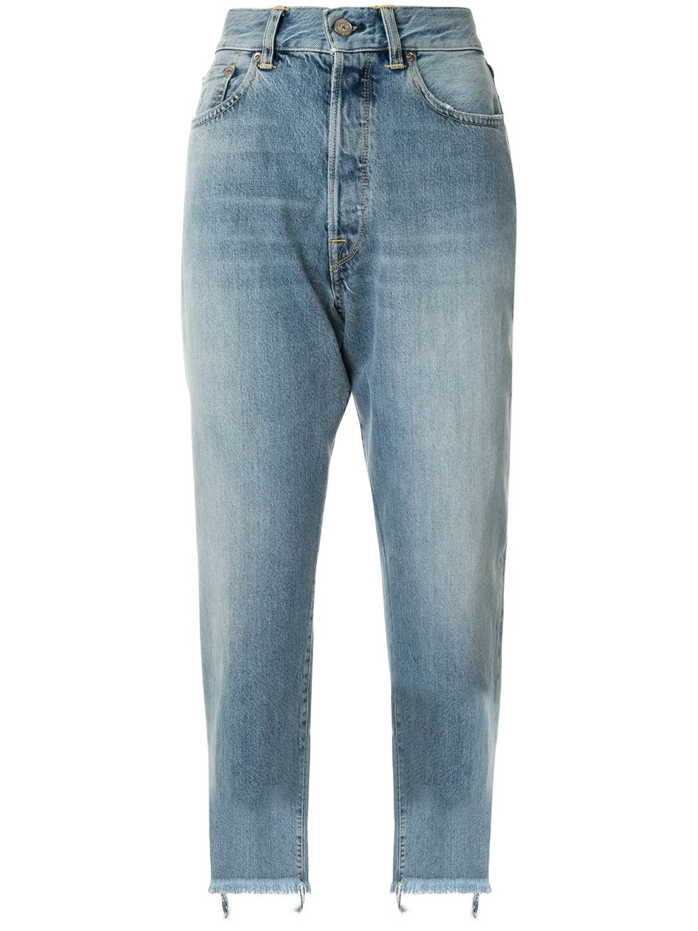 cropped straight leg jeans - 1