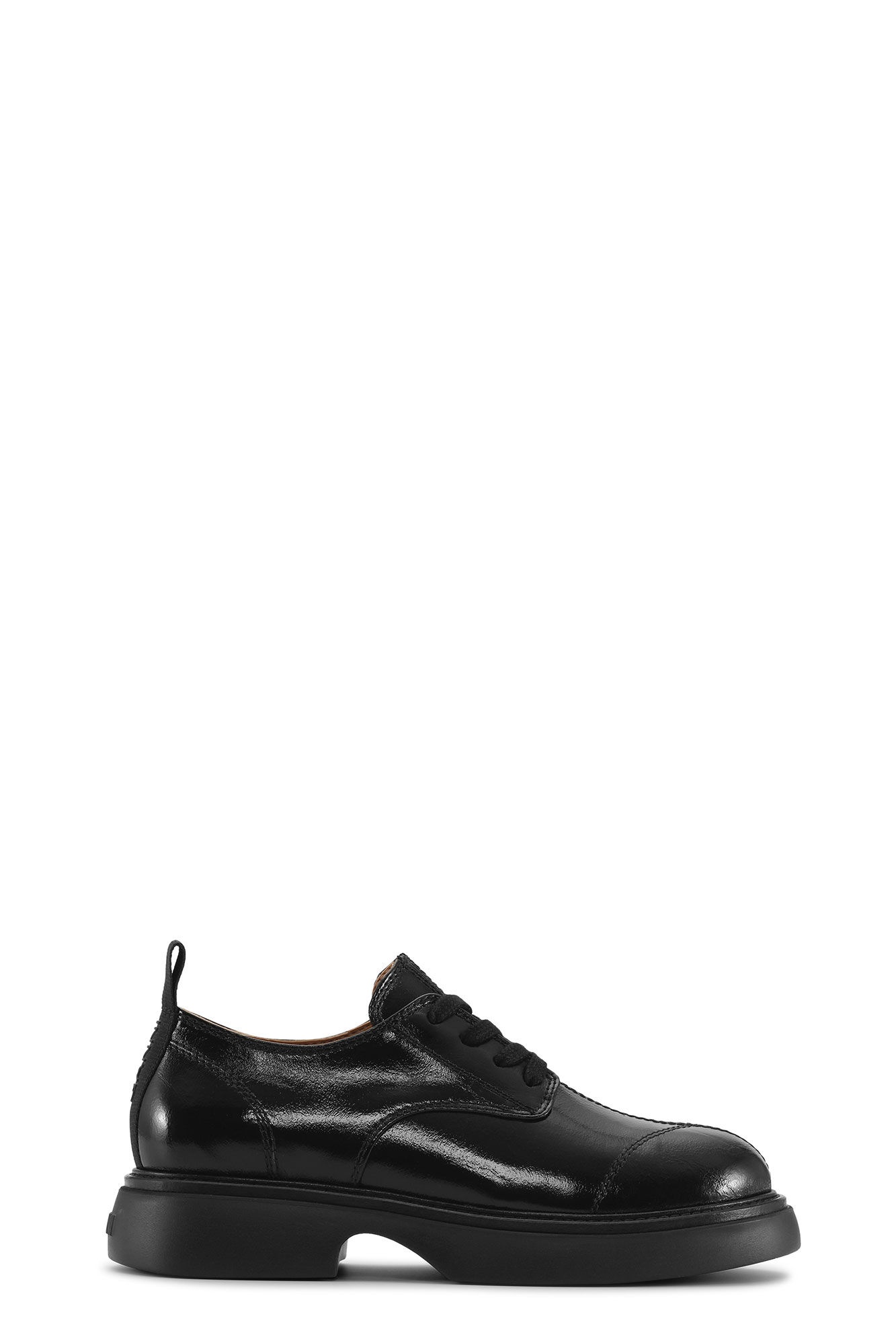 BLACK EVERYDAY LACE-UP DERBY SHOES - 1