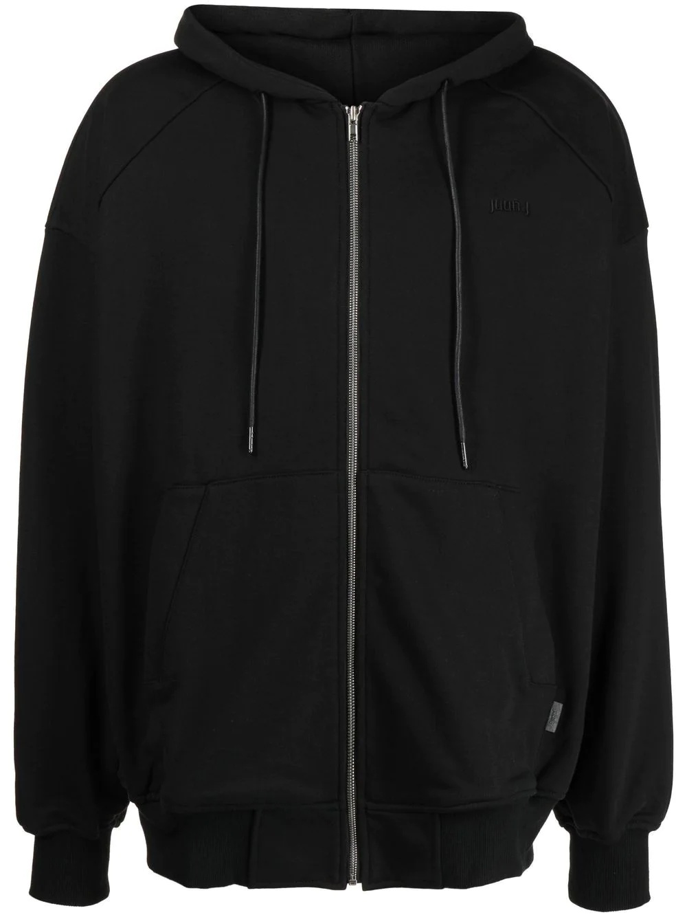 embroidered-logo drawstring hoodie - 1