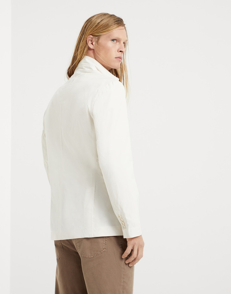 Brunello Cucinelli Water-resistant microfiber outerwear blazer outlook