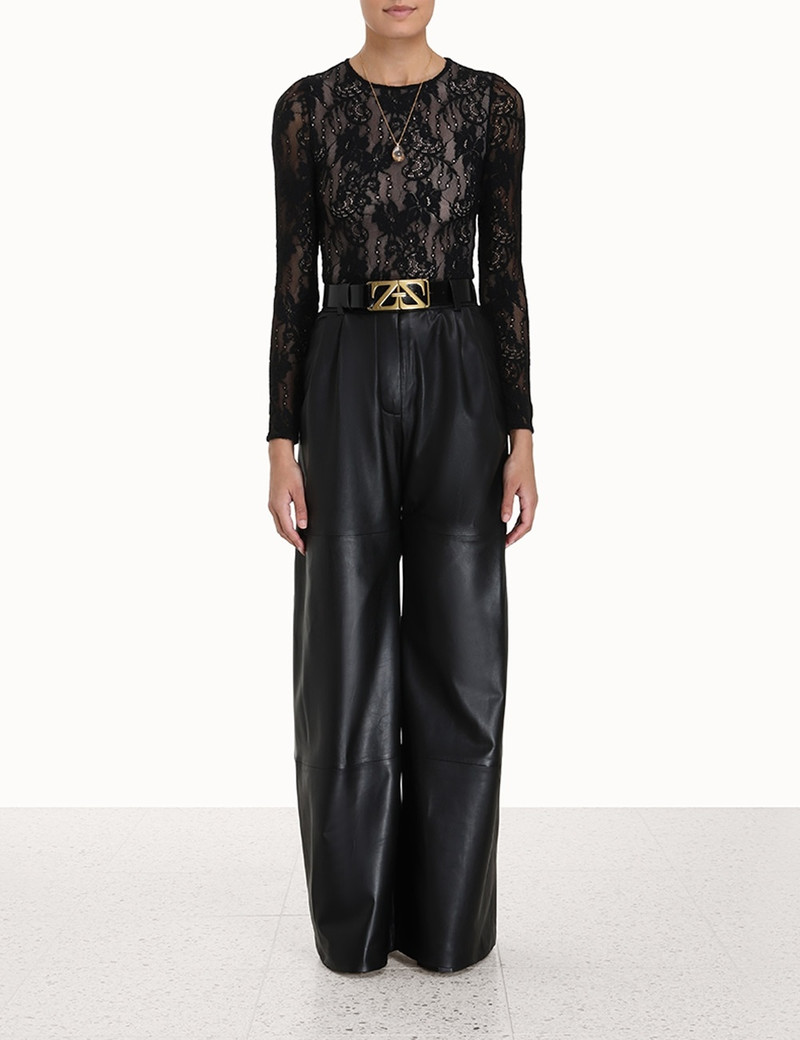 Zimmermann LUMINOSITY WIDE LEATHER PANT outlook