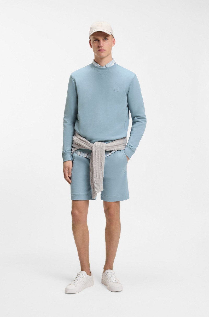 BOSS COTTON-TERRY SHORTS WITH LOGO PATCH outlook
