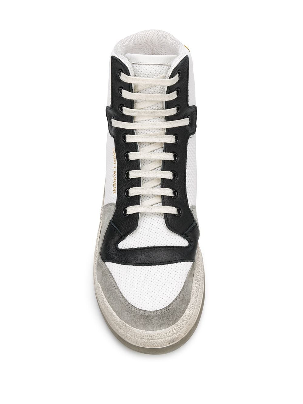 panelled high-top sneakers - 4