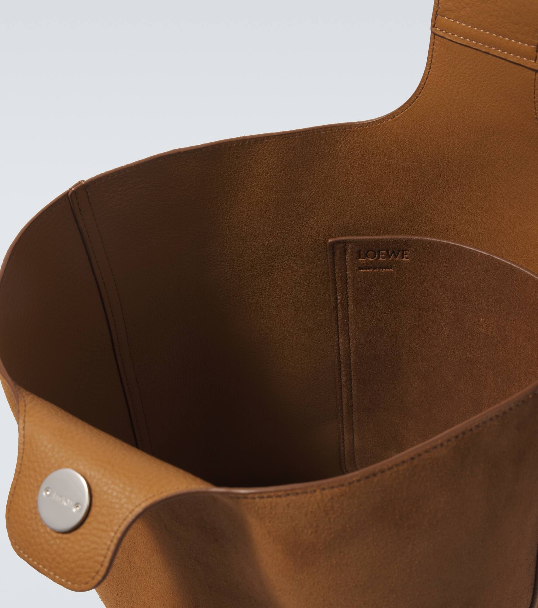 Pebble Large suede tote bag - 4