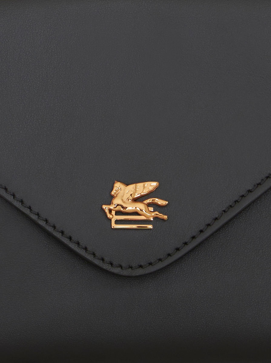 LEATHER CLUTCH BAG WITH PEGASO - 4