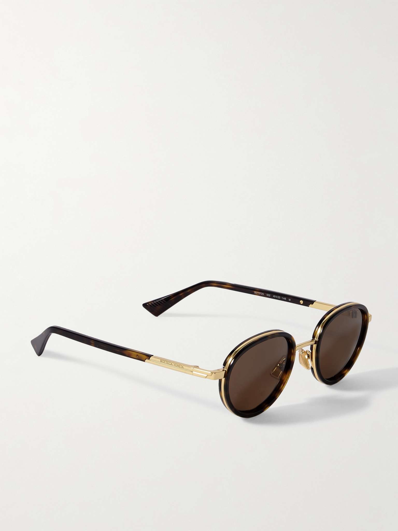 Bottega Veneta Panthos Round-Frame Tortoiseshell Recycled