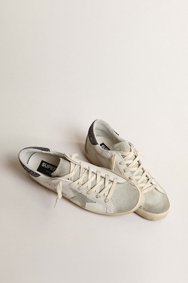 Women’s Super-Star with gray star and dark gray glitter heel tab - 2