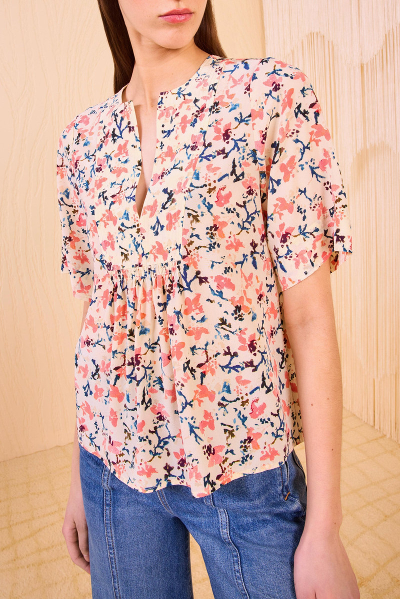 ULLA JOHNSON Calla Short Sleeve Top outlook