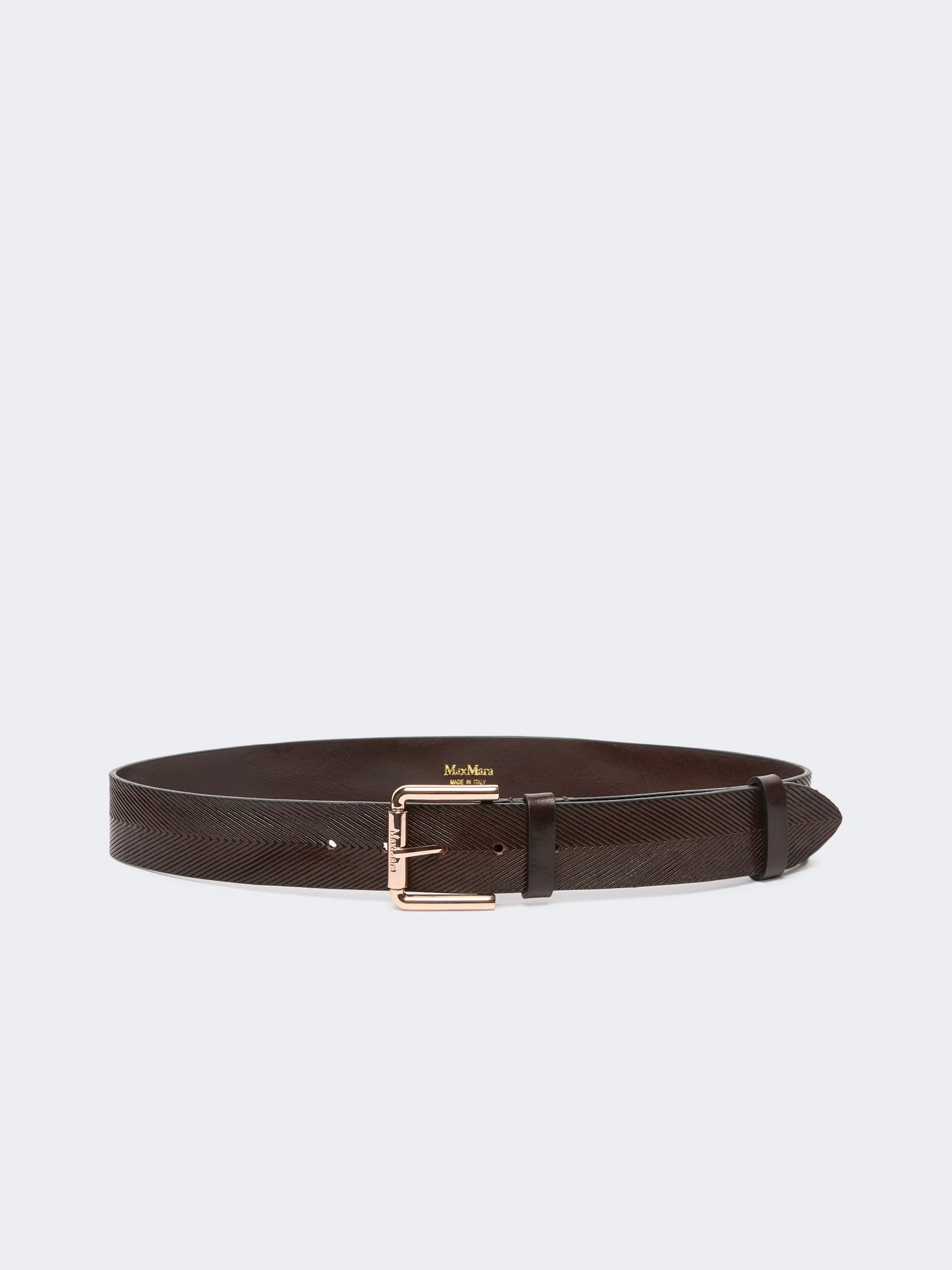 ANGIZIA Leather belt - DARK BOWN - 1