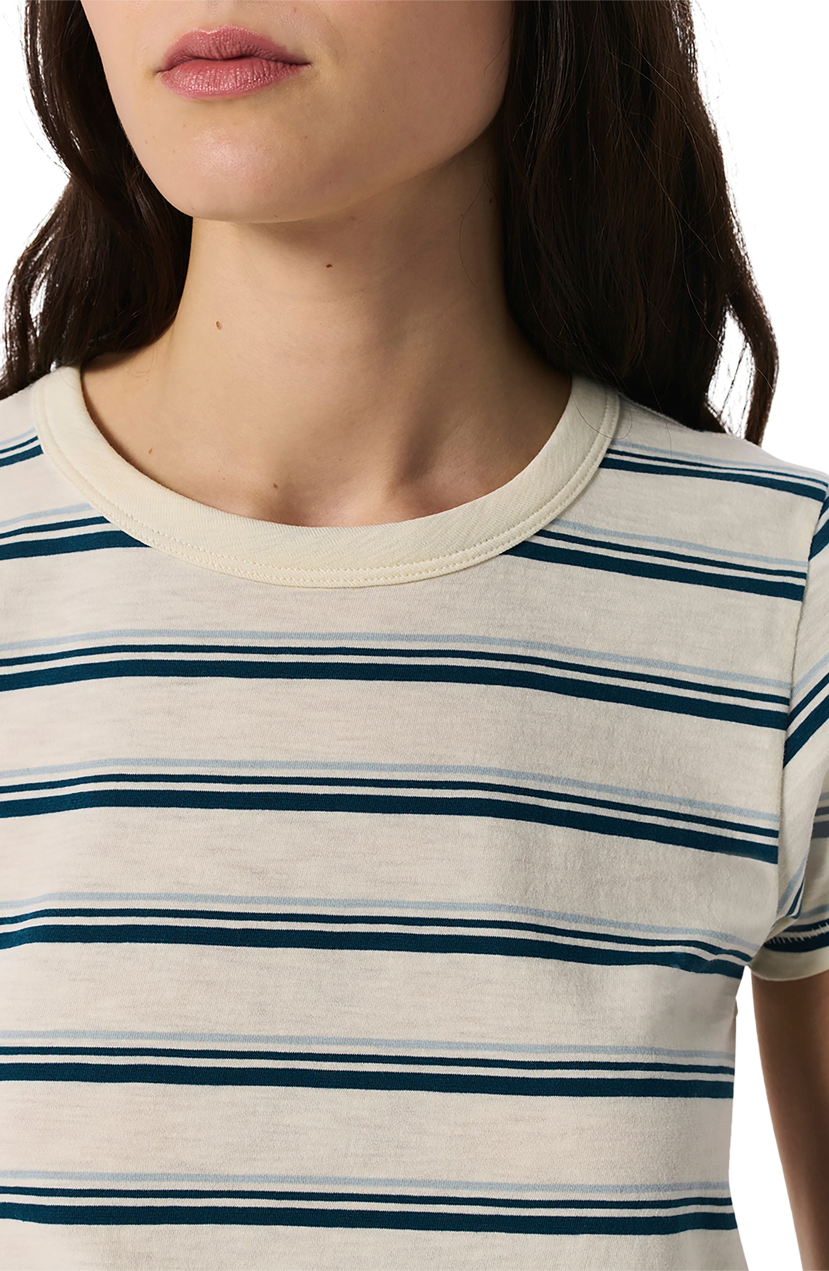 rag & bone The Slub Stripe T-Shirt in Ivblm at Nordstrom - 3